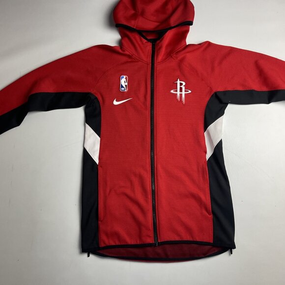 NBA Nike Houston Rockets Dri Fit Jacket Hoodie Warm Up Red Men's Small - Picture 6 of 13